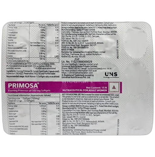 primosa 500mg capsule 15's